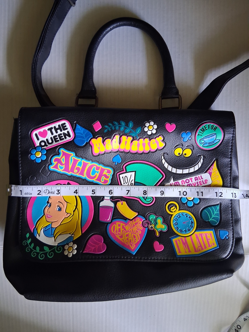 Loungefly Disney Alice In Wonderland Mad Hatter Crossbody Satchel Bag - Picture 14 of 16